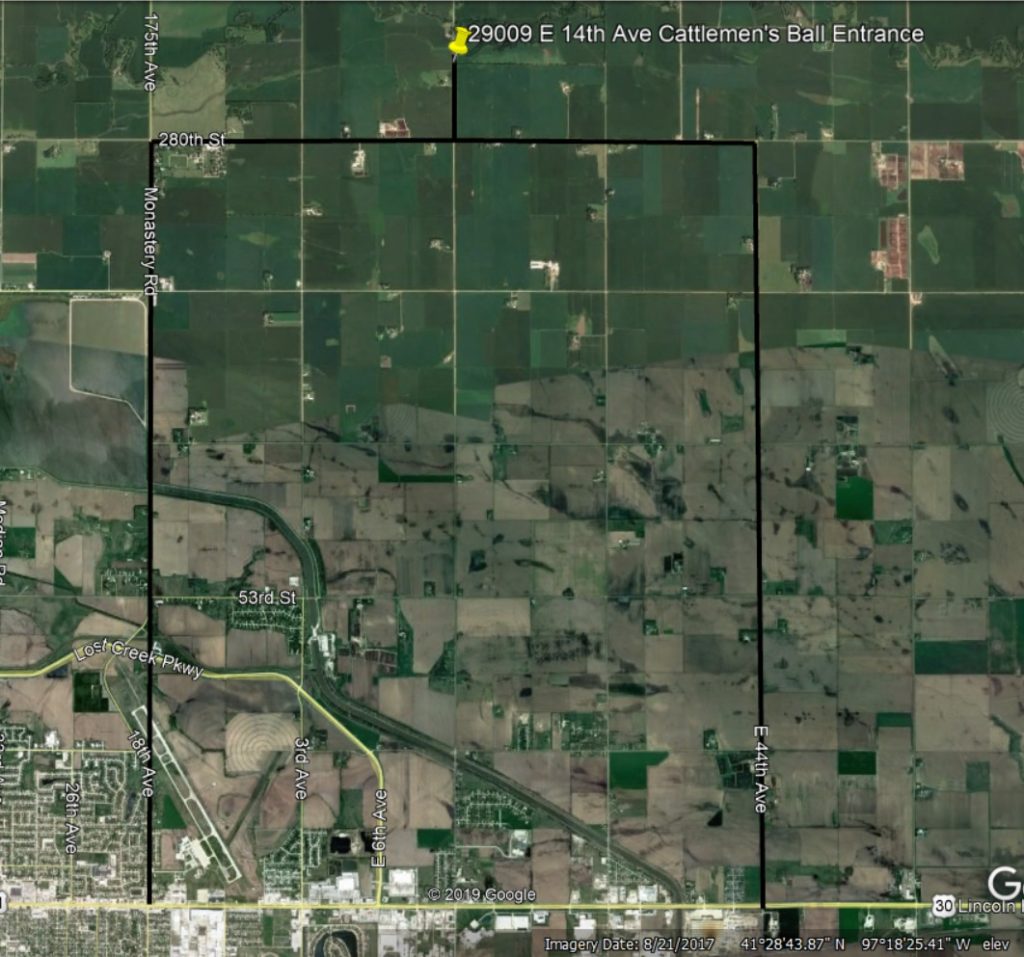 Map of Columbus Ball Location